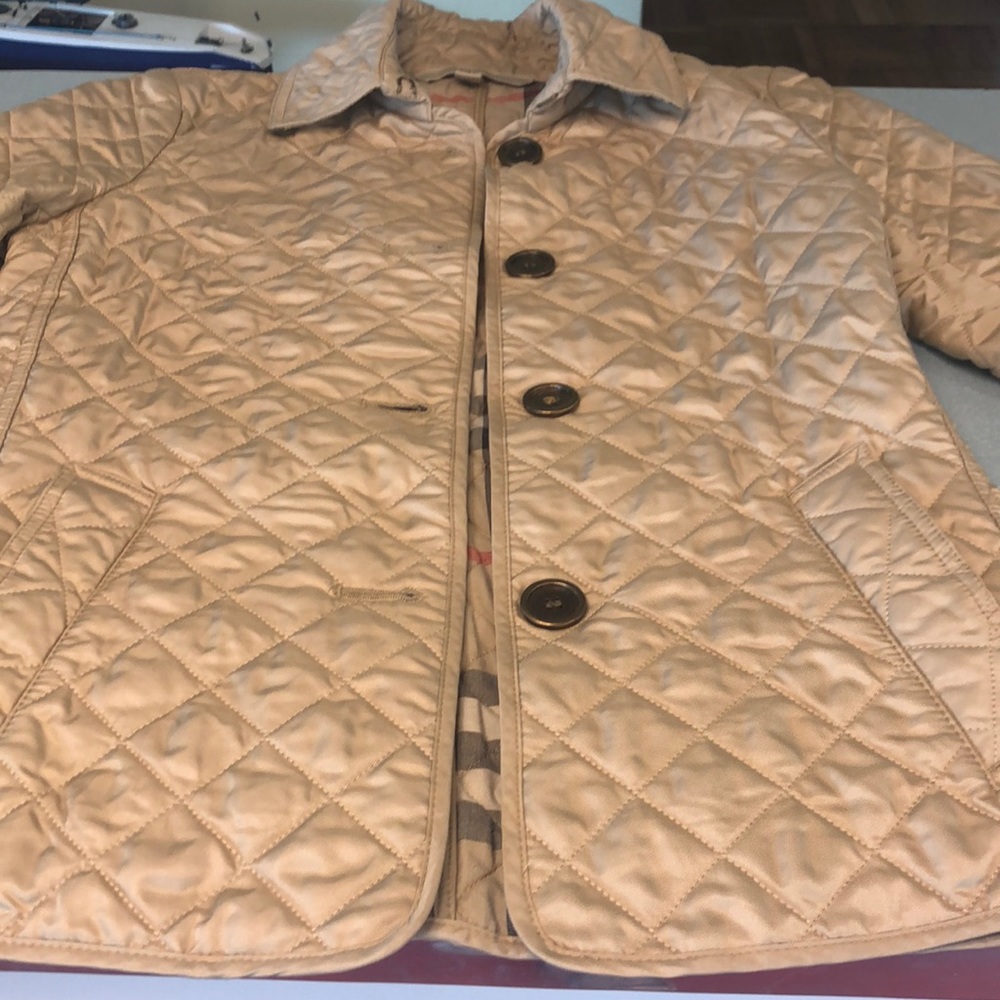 Burberry tan quilted jacket